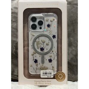 Plum Pretty Sugar Floral Glitter MagSafe Case for iPhone 15 Pro Max